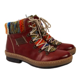 Bottes isolées Maroon W Rieker Z6743 rouge
