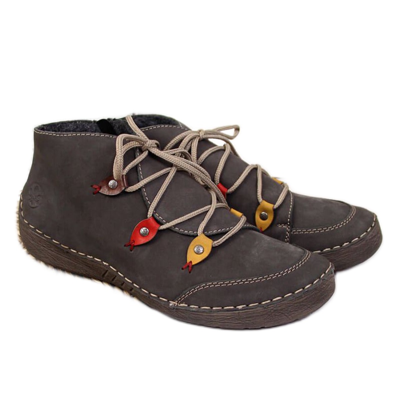 Bottes isolées grises W Rieker 52542-42