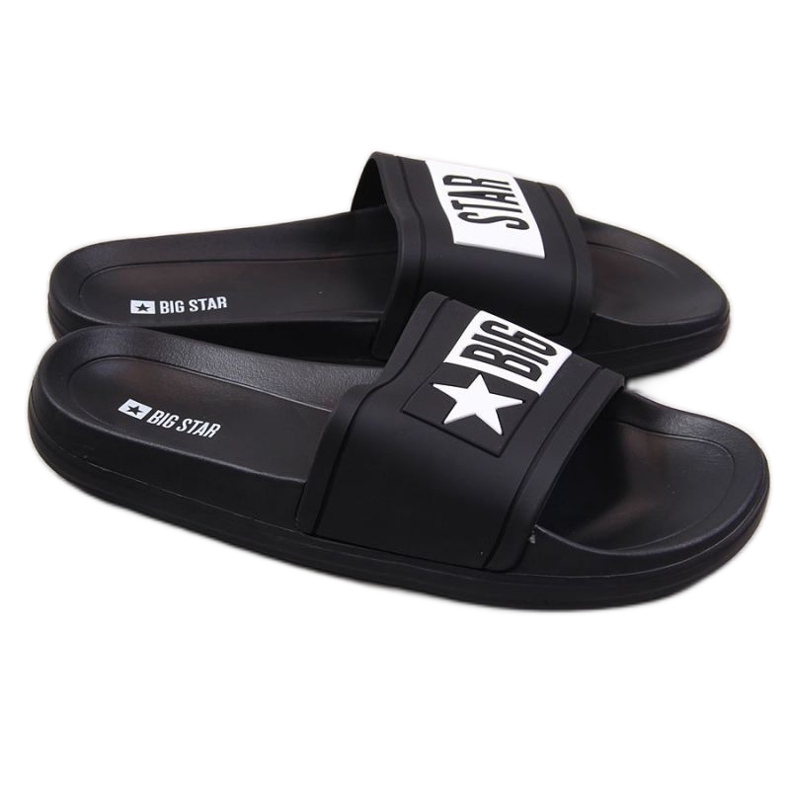 Pantoufles de plage en caoutchouc Big Star W DD274A266 noir le noir