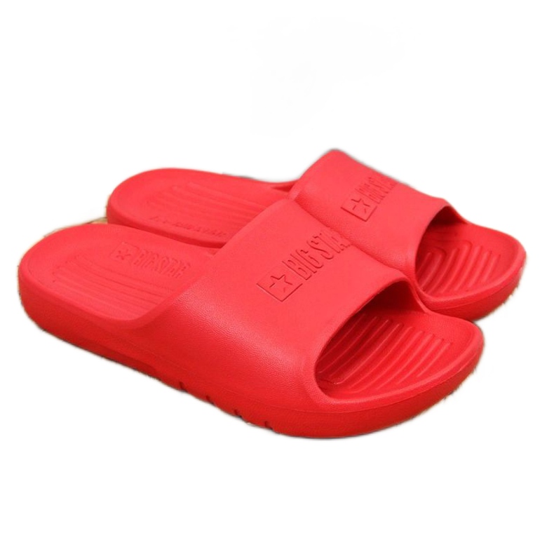 Chaussons en mousse rouge Big Star Jr GG374809 blanche Chaussons en mousse rouge Big Star Jr GG374809 blanche