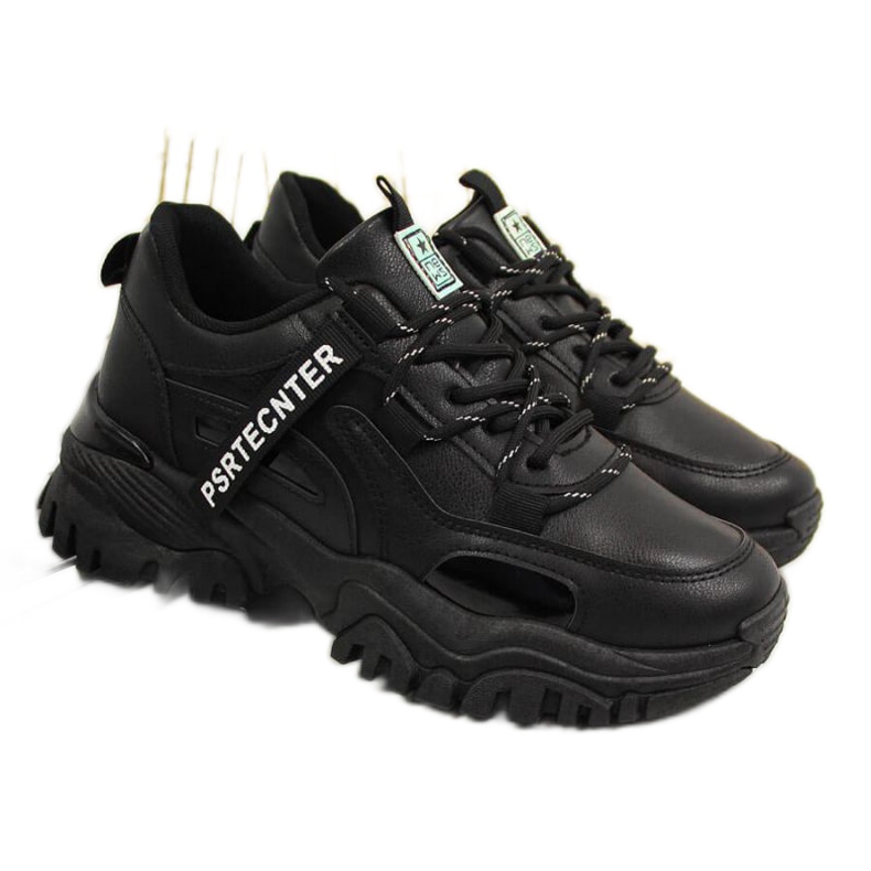Sneakers sur semelle épaisse News W EVE258A noir le noir