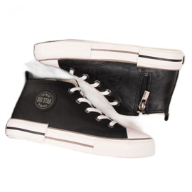 Baskets en cuir écologique Big Star Jr II374003 noir