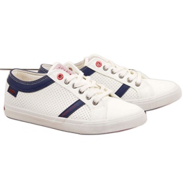 Baskets basses en cuir écologique Cross Jeans M II1R4005C blanc