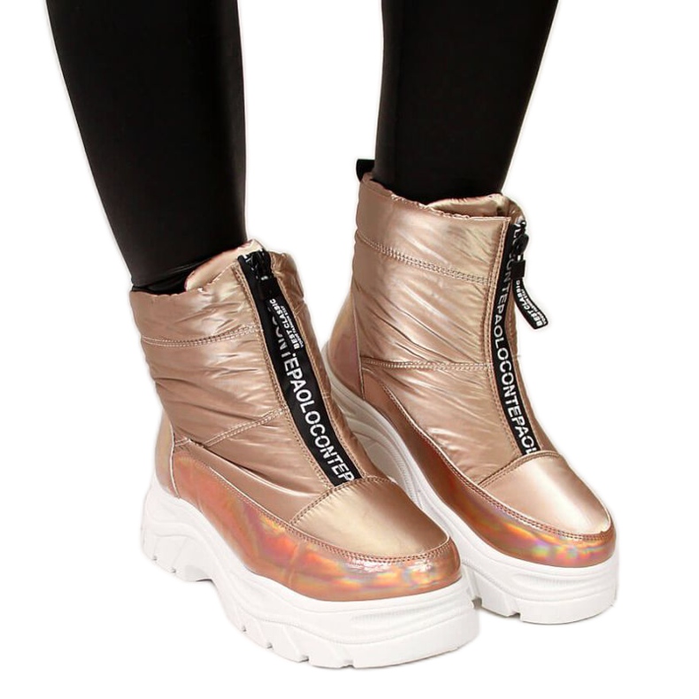 Bottes de neige sur la plateforme Holo Vinceza W JAN46C dorées d'or Bottes de neige sur la plateforme Holo Vinceza W JAN46C dorées d'or