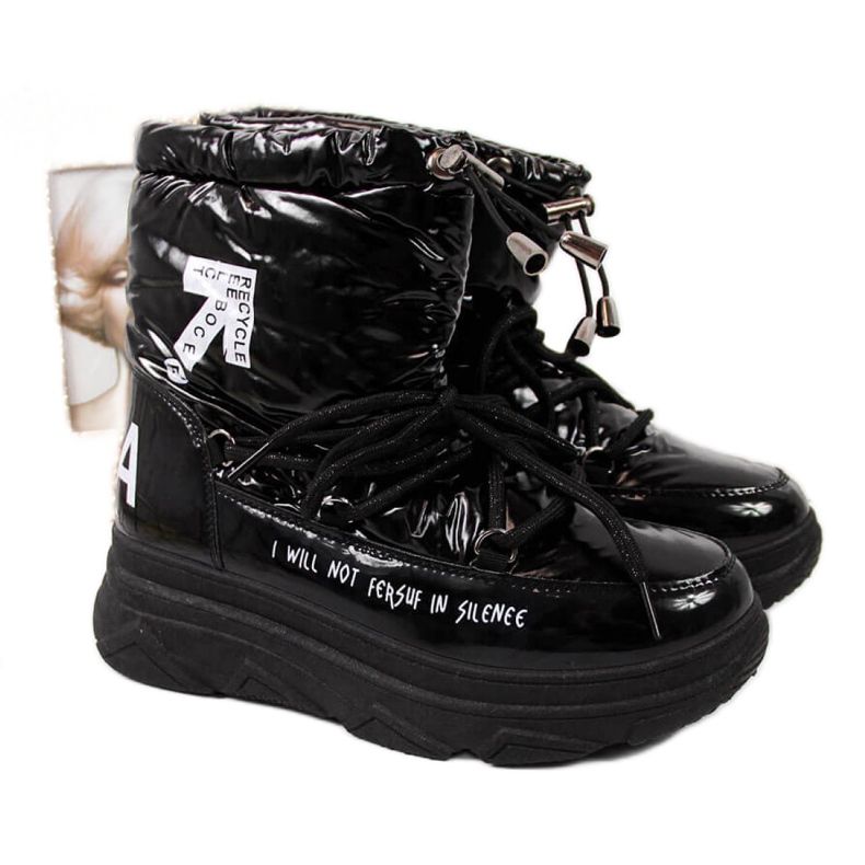 Bottes de neige sur la plateforme Vinceza W JAN48A noir le noir Bottes de neige sur la plateforme Vinceza W JAN48A noir le noir