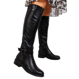 Bottes noires isolées avec élastique Filippo W PAW283