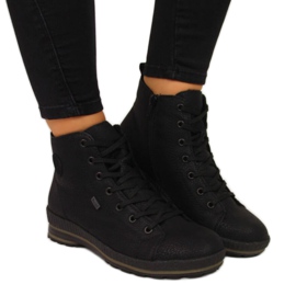 Rieker W Z2400 noir chaussures de randonnée confortables le noir