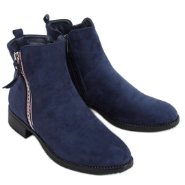 Bottines en daim bleu marine Isabel