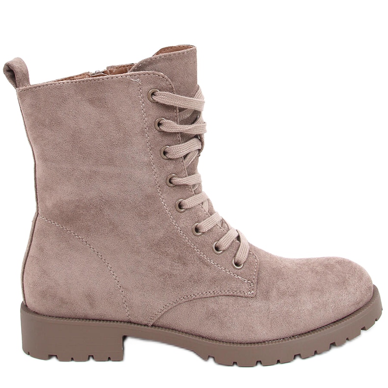 Travailleurs à lacets par Bente Khaki beige Travailleurs à lacets par Bente Khaki beige