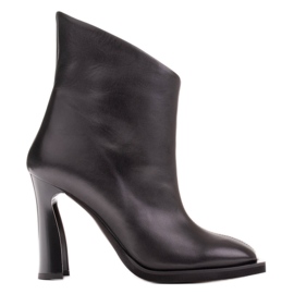 Marco Shoes Bottes élégantes avec surpiqûres noir