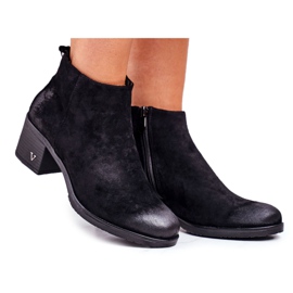 Vinceza Bottes noires pour femmes sur un talon le noir