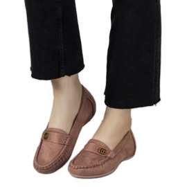 Mocassins roses sur un talon compensé Linette caché