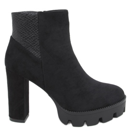 Boots sur le poteau et plateforme Ase Black noir