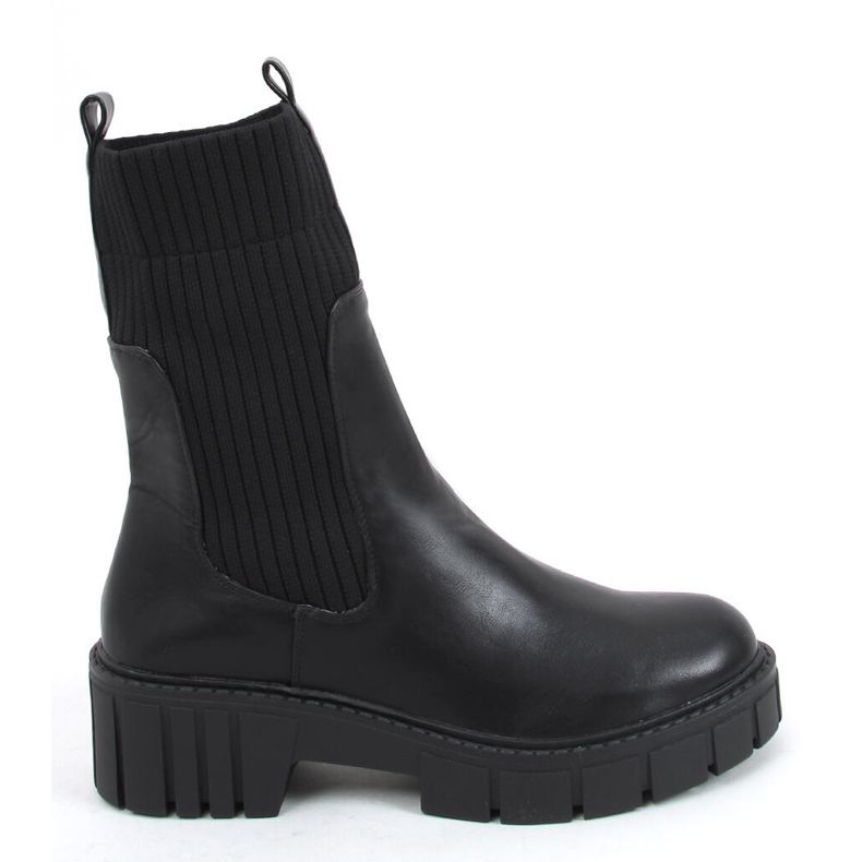 Bottines Chelsea tige chaussette Anne Noir le noir Bottines Chelsea tige chaussette Anne Noir le noir