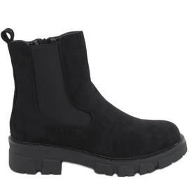 Bottines Chelsea en daim noir Hege
