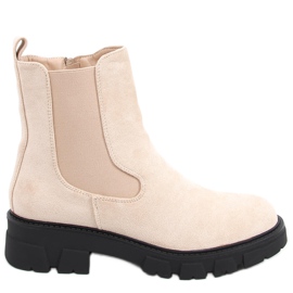 Bottines Chelsea en daim beige Hege