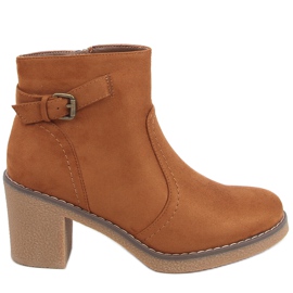 Boots sur talon caoutchouc Retta Camel brun