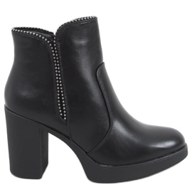 Bottines à talons Thea Black noir