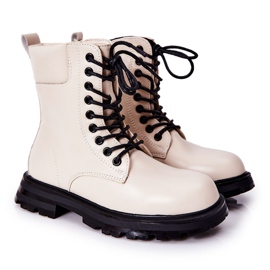 FR1 Bottes Clarika beiges classiques pour enfants avec fermeture à glissière FR1 Bottes Clarika beiges classiques pour enfants avec fermeture à glissière