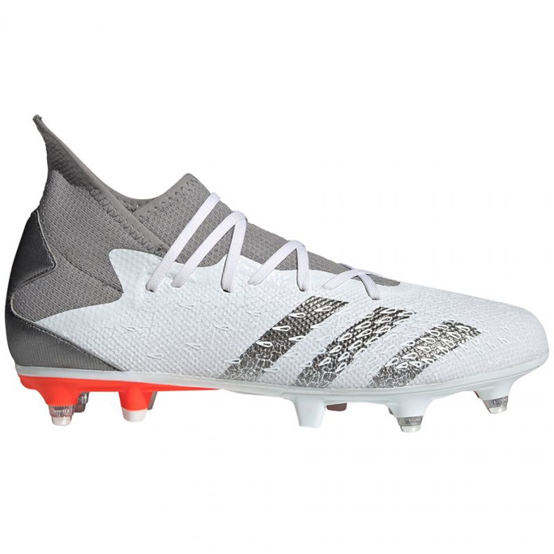 Chaussures de foot Adidas Predator Freak.3 Sg M FY6306 blanche gris Chaussures de foot Adidas Predator Freak.3 Sg M FY6306 blanche gris