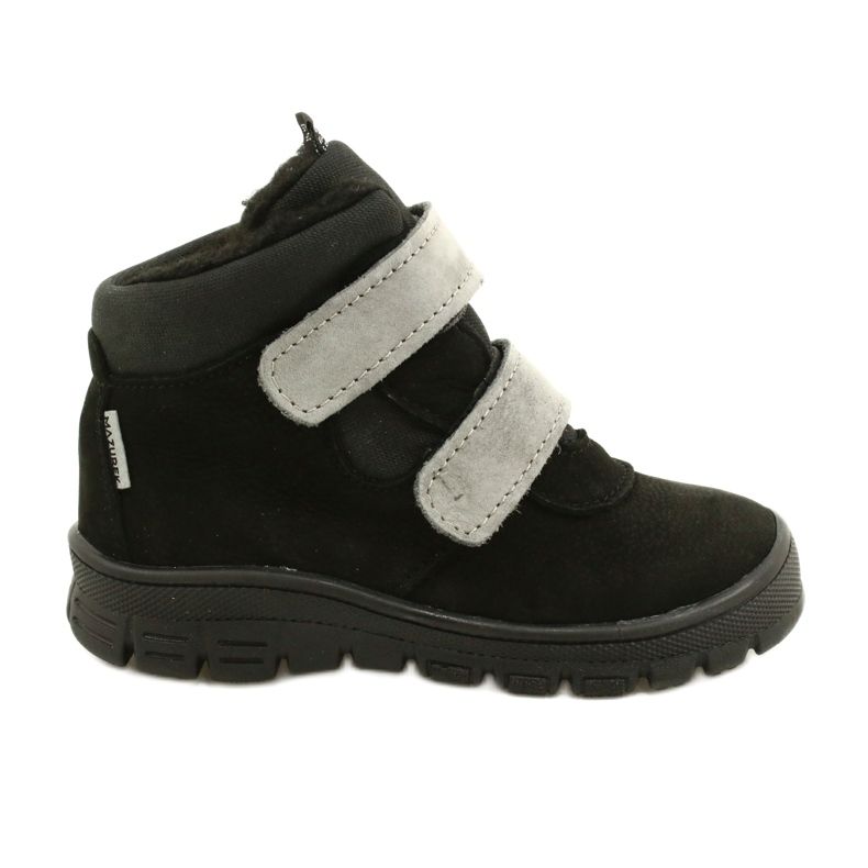 Bottes Imperméables Noires avec Velcro Mazurek 1360 le noir gris
