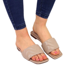 Chaussons matelassés S. Barski W OLI103B beige