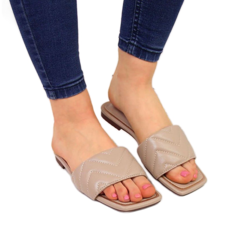 Chaussons matelassés S. Barski W OLI103B beige