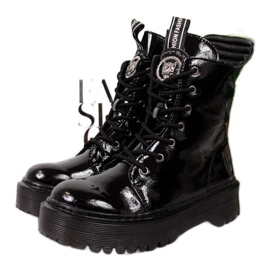 Boots cuir laqué noir Filippo W PAW297 le noir Boots cuir laqué noir Filippo W PAW297 le noir