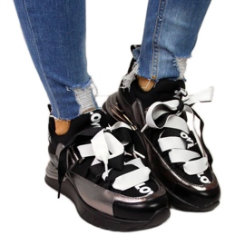 Baskets noires avec inscriptions Vinceza W JAN49B