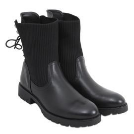 Bottines avec tige en chaussette Ryno Black noir