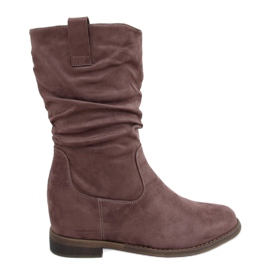 Boots sur un compensé Sylla Khaki caché kaki
