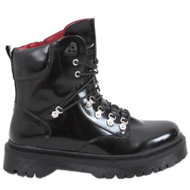 Bottines lacées Kari Black le noir