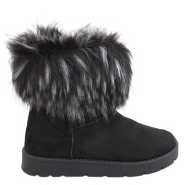 Bottes de neige avec fourrure de Else Black le noir