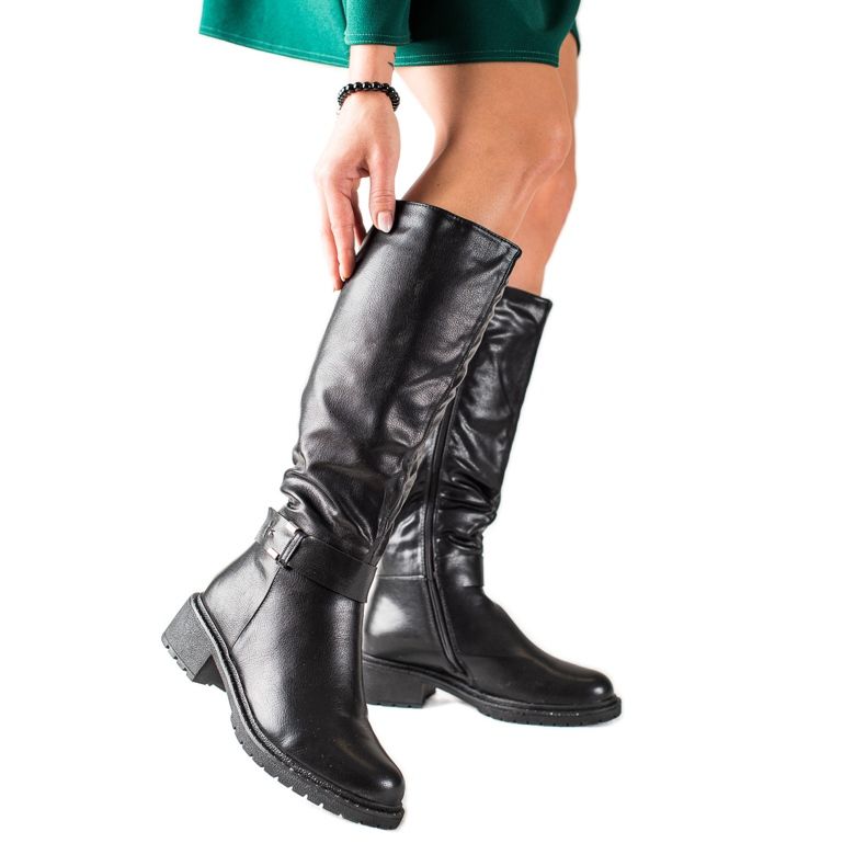 TRENDI Bottes décontractées chaudes le noir