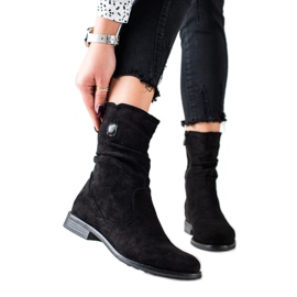 W. Potocki Bottines hautes en daim Potocki le noir