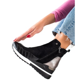 W. Potocki Bottes sur Wedge Potocki noir