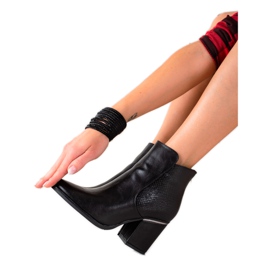 W. Potocki Bottes avec insert Potocki imprimé serpent le noir