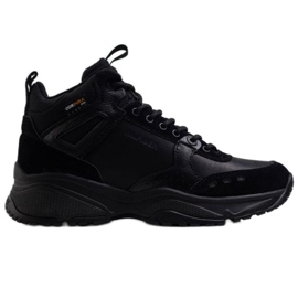 Chaussures Tommy Hilfiger High Sneaker Boot Cuir M FM0FM03273 Bds noir