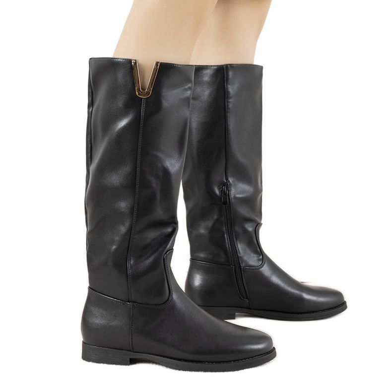 Bottines compensées noires Zavala le noir