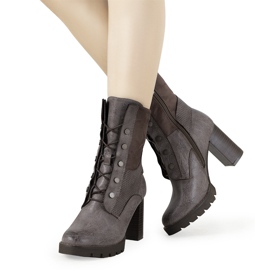 Bottines marron sur le poteau Alvarado brun gris Bottines marron sur le poteau Alvarado brun gris