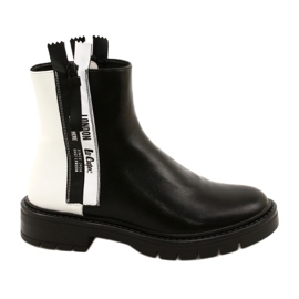 Bottes en noir et blanc féminin Lee Cooper LCJ-21-47-0650LA