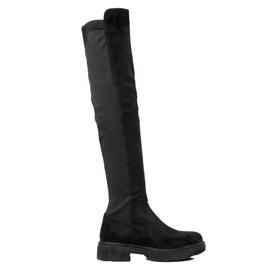 TRENDI Cuissardes sur la plate-forme noir