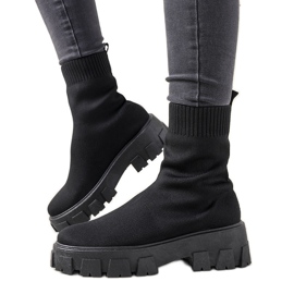 Boots noires sur semelle épaisse Randy le noir