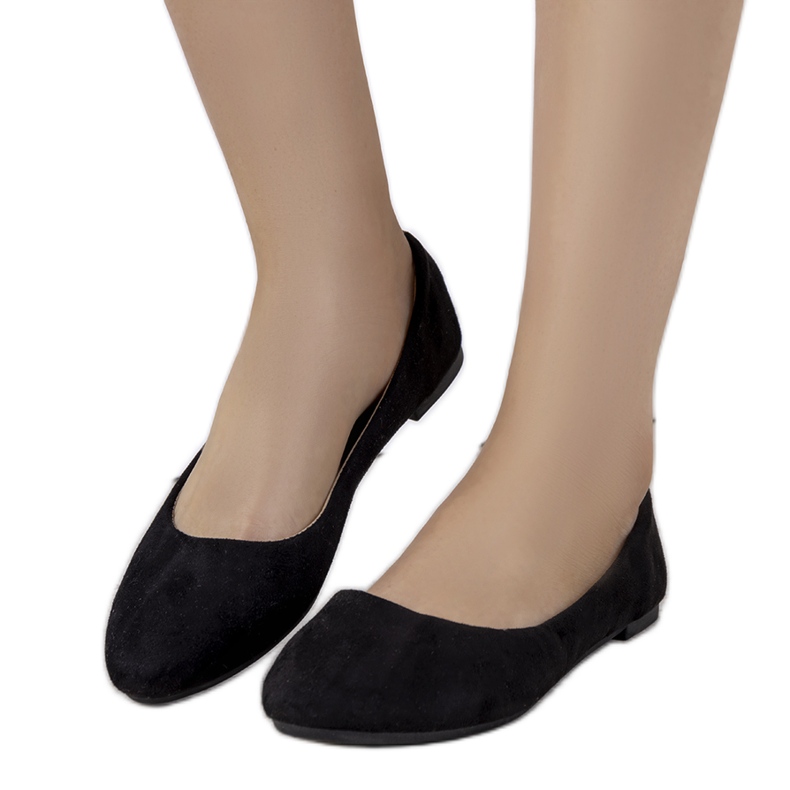 Ballerines Julie noires brillantes pour femme le noir