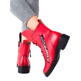 W. Potocki Bottines Potocki rouges à la mode