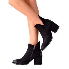 W. Potocki Bottines en daim Potocki le noir