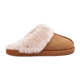 Chaussons Femme Chaussons Fourrure Camel Pinky brun