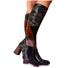 Bottes Maciejka Marron Avec Fermeture 05240-02 brun noir