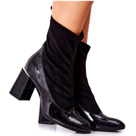 Bottes en cuir sur un poteau Laura Messi noir 2262