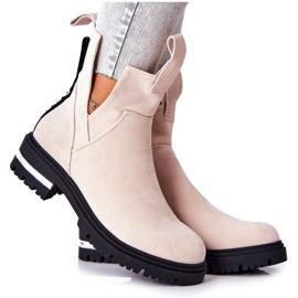 PS1 Bottines chaudes Bottines Jodhpur Avec fermeture éclair Beige My Way